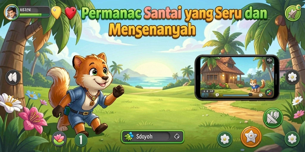 Tampilan gameplay 5ZK yang ceria dan menghibur.