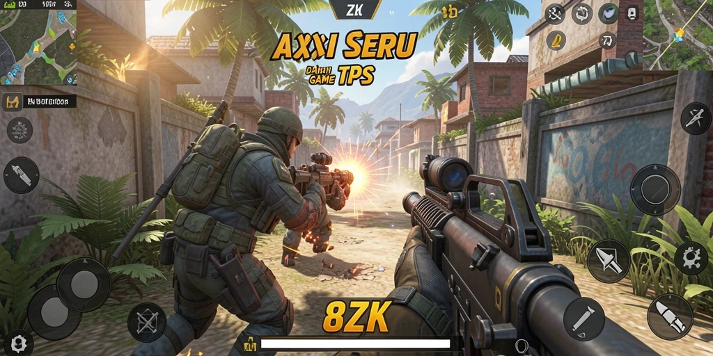 Tangkapan layar menampilkan aksi seru dalam game TPS 8ZK.