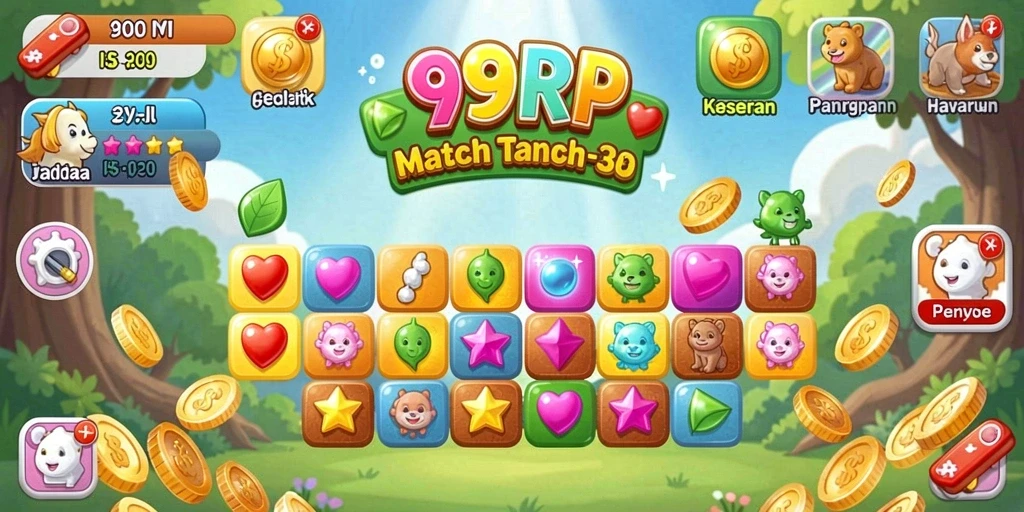 Tampilan gameplay 99RP yang penuh warna dan menantang.