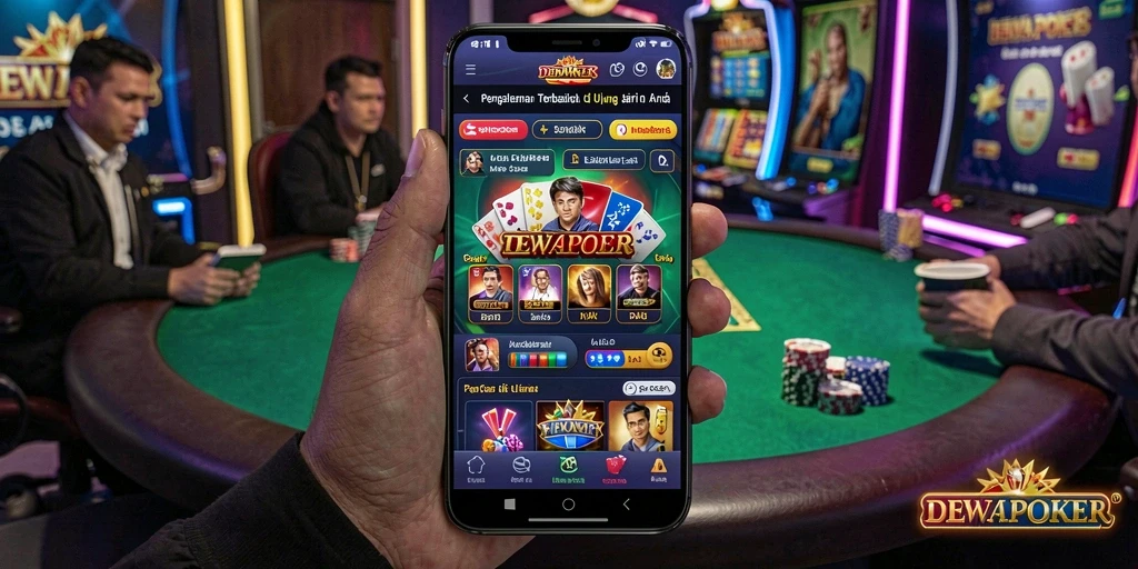 Screenshot gameplay DEWAPOKER menampilkan suasana Live Casino yang menarik.