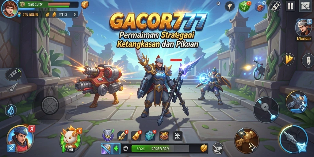 Screenshot utama GACOR777 menampilkan aksi intens dalam permainan strategi.