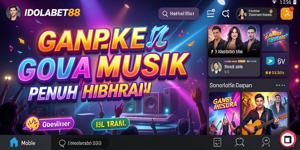 Tampilan menarik dari gameplay IDOLABET88 dengan pengguna yang menikmati musik.