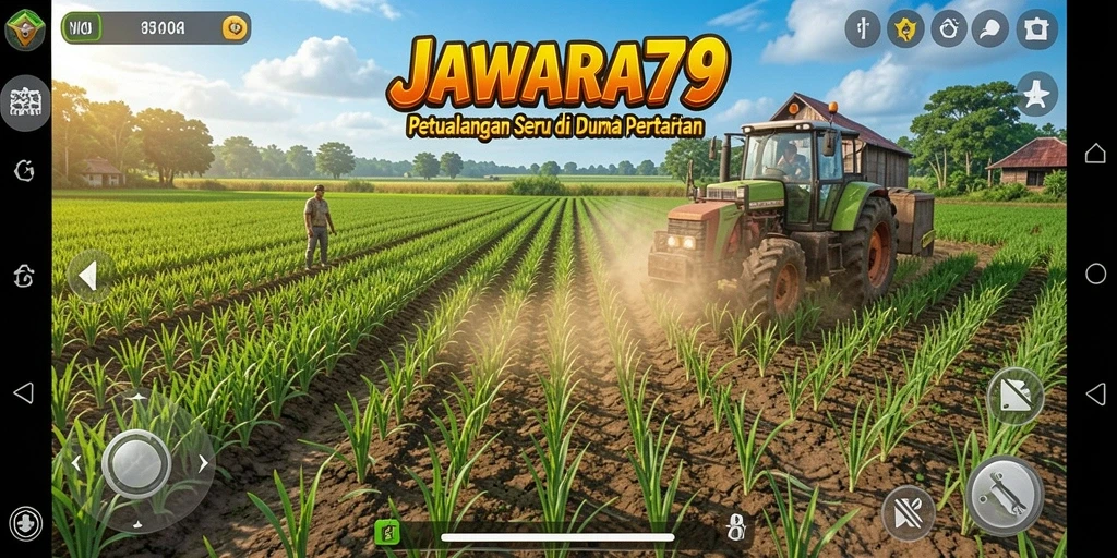 Screenshot gameplay JAWARA79 menampilkan keseruan bertani.
