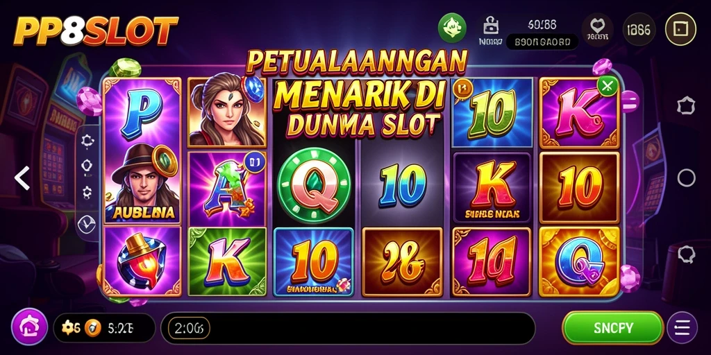 Tangkapan layar gameplay PP8SLOT yang menunjukkan slot seru dan inovatif.