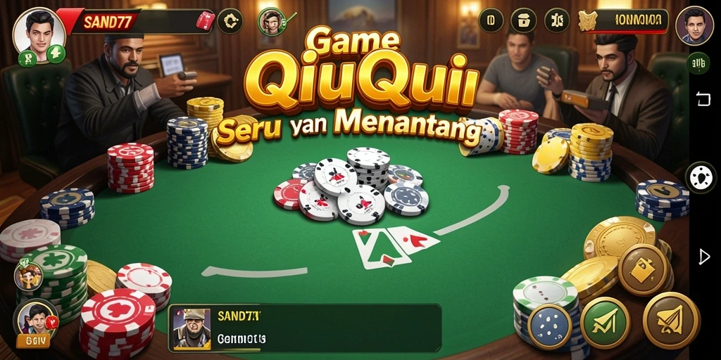 Tampilan gameplay QiuQiu yang menarik di SAND77.