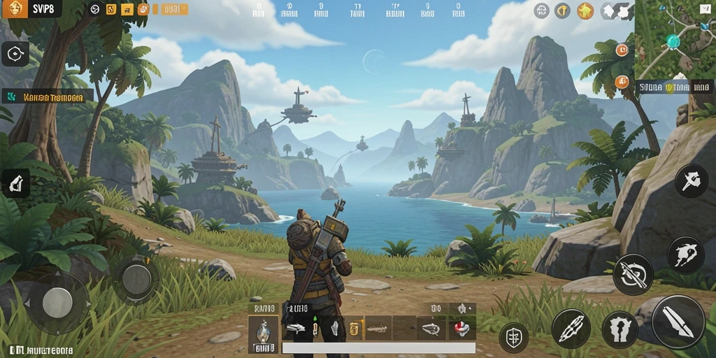Screenshot gameplay SVIP8 menampilkan eksplorasi dunia yang luas dan penuh petualangan.