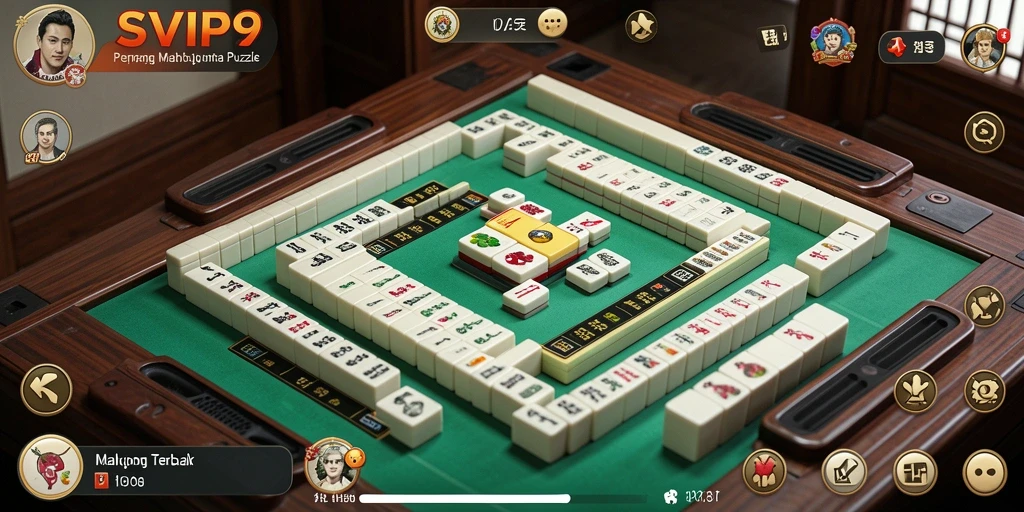 Tampilan gameplay SVIP9 yang menampilkan keseruan bermain Mahjong.