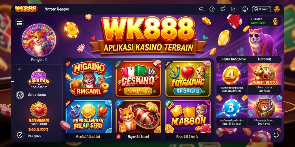 Screenshot gameplay Kasino WK888 yang menarik dan penuh warna.
